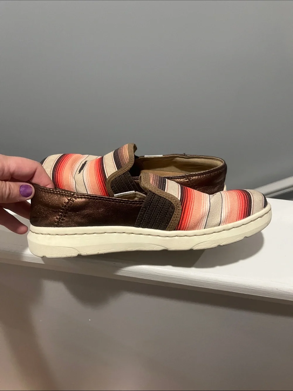 Ariat Ryder Women's 7 B 7B Western Aztec Slip On Shoes in Multicolor Serape